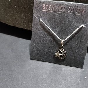 🌞Sterling Silver Moon & Star Necklace #4